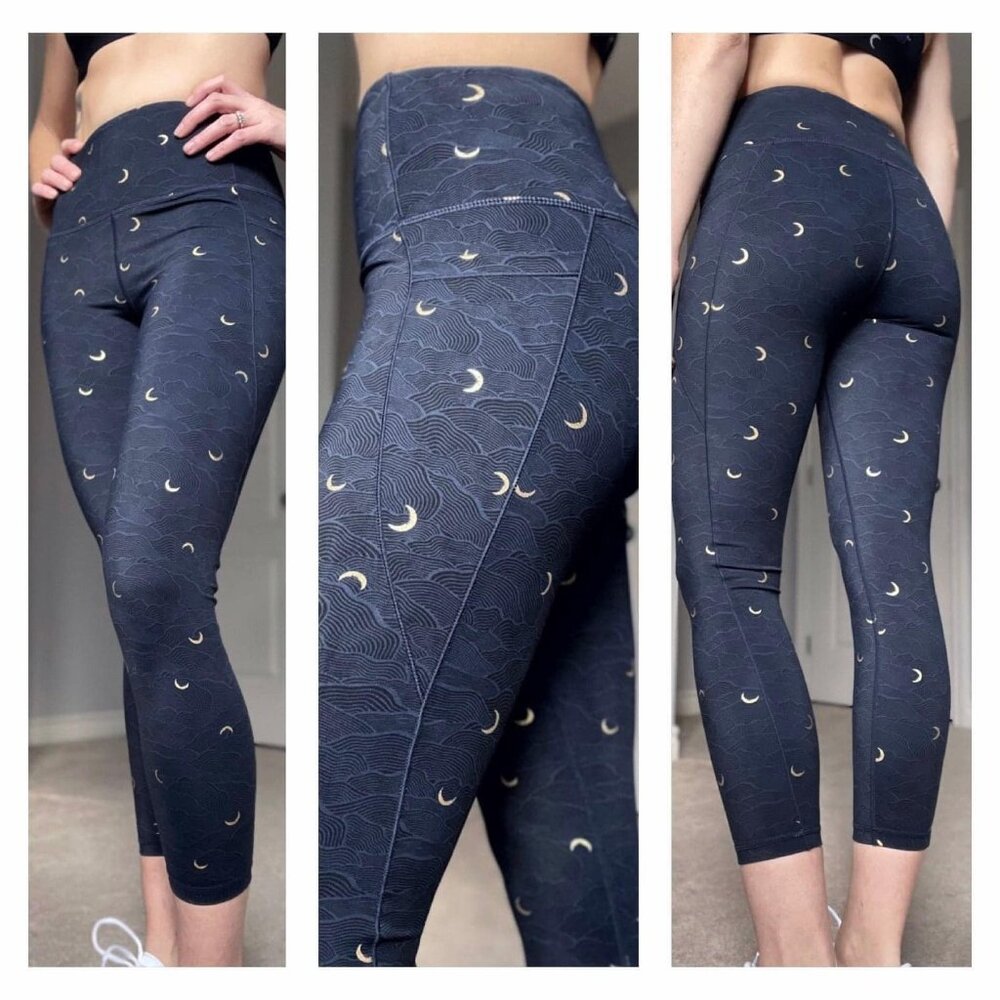 Navy Gold Moon Terrace Pocket Luxe 7/8 24"